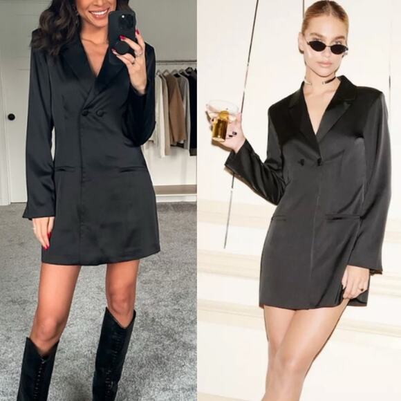 Abercrombie & Fitch Black Satin Jacket - Picture 1 of 8